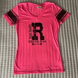 Youth XL Ranch Royalty pink tee shirt